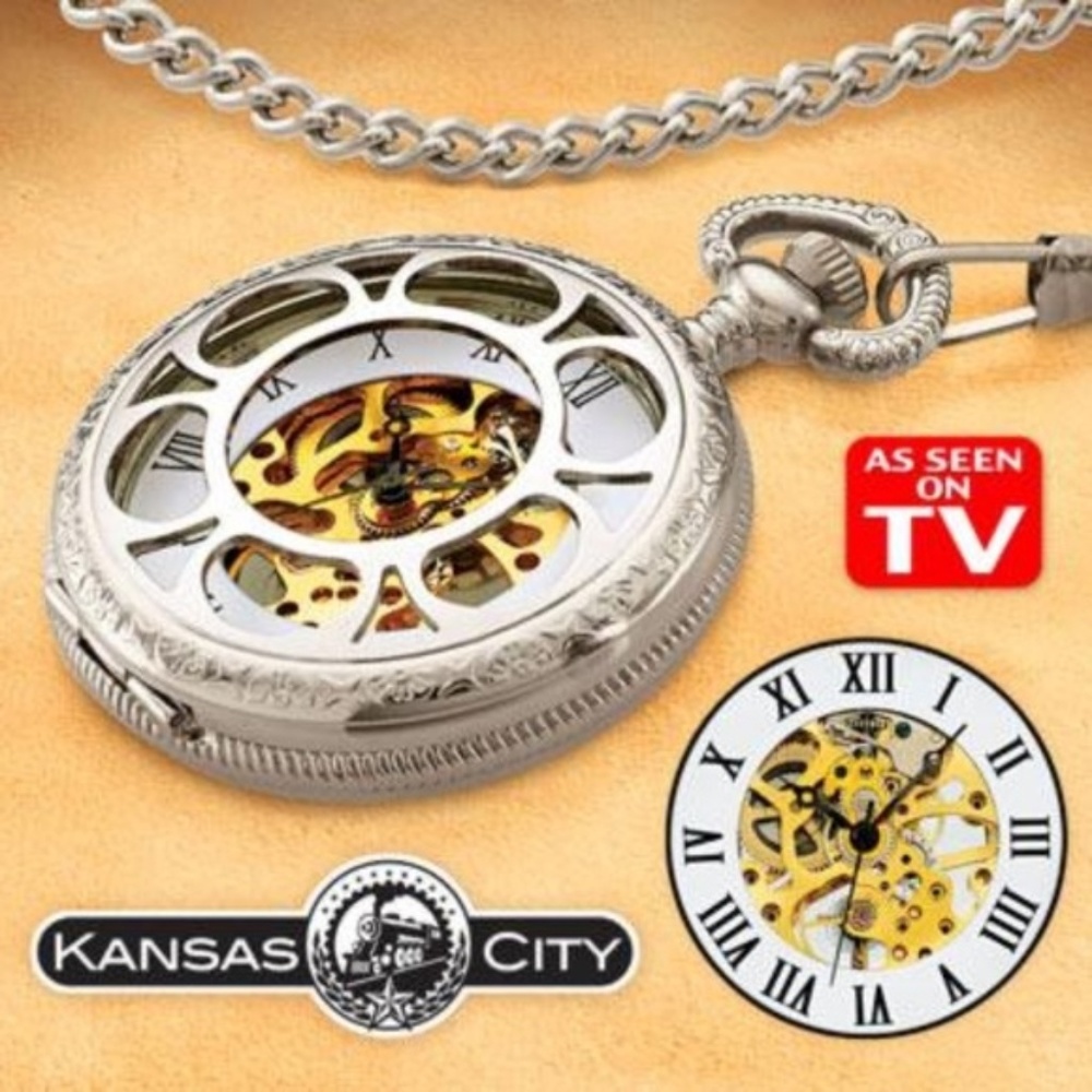 New Kansas City Railroad Pocket Watch Set - Picture 7 of 8
